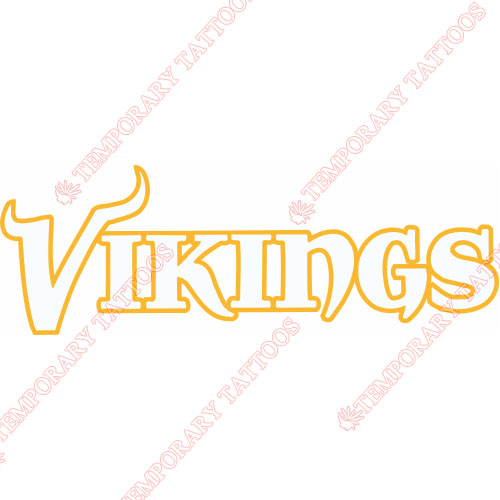 Minnesota Vikings Customize Temporary Tattoos Stickers NO.588